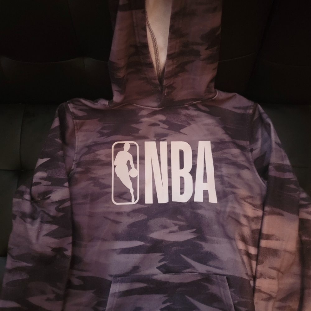 NBA licensed grey camo hoodie